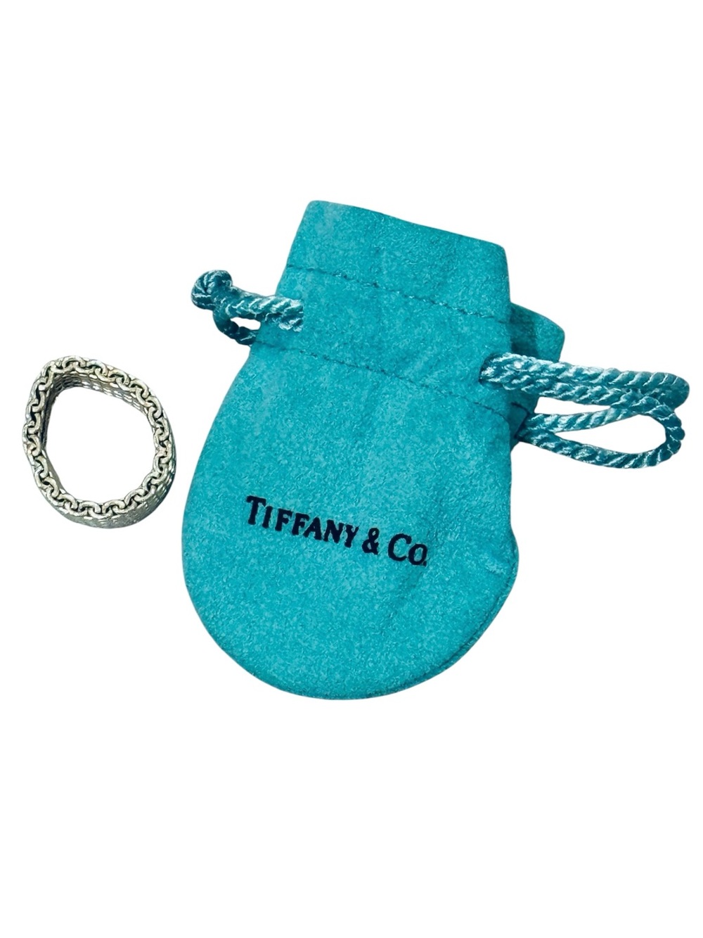 Authentic Tiffany & Co. Somerset Mesh Ring -925 Sterling Silver Size 6